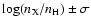 $\log (n_{\rm X}/n_{\rm H}) \pm \sigma$