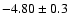 $-4.80 \pm 0.3$