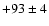 $+93\pm4$