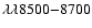 $\lambda\lambda8500{-}8700$