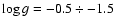 $\log g=-0.5\div-1.5$