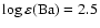 $\log \varepsilon(\rm Ba)=2.5$