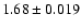 $1.68 \pm 0.019$