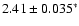 $2.41 \pm 0.035^{*}$