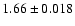 $1.66 \pm 0.018$