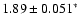 $1.89 \pm 0.051^{*}$