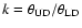 $k = \theta_{\rm UD} / \theta_{\rm LD}$