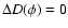 $\Delta D (\phi) = 0$