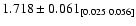 $1.718 \pm 0.061_{[0.025\ 0.056]}$