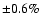 $\pm 0.6\%$
