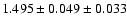 $1.495 \pm 0.049 \pm 0.033$