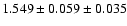 $1.549 \pm 0.059 \pm 0.035$