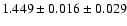 $1.449 \pm 0.016 \pm 0.029$