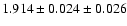 $1.914 \pm 0.024 \pm 0.026$