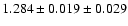 $1.284 \pm 0.019 \pm 0.029$