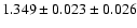 $1.349 \pm 0.023 \pm 0.026$