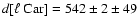 $d[\ell~{\rm Car}] = 542 \pm 2 \pm 49$