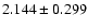 $2.144 \pm 0.299$