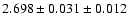 $2.698 \pm 0.031 \pm 0.012$