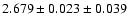 $2.679 \pm 0.023 \pm 0.039$