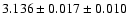 $3.136 \pm 0.017 \pm 0.010$