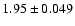 $1.95\pm 0.049$