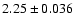 $2.25 \pm 0.036$