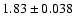 $1.83 \pm 0.038$