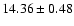 $14.36 \pm 0.48$