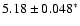 $5.18 \pm 0.048^{*}$