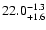 $\rm 22.0^{-1.3}_{+1.6}$