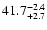 $\rm 41.7^{-2.4}_{+2.7}$