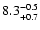 $\rm 8.3^{-0.5}_{+0.7}$