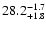 $\rm 28.2^{-1.7}_{+1.8}$