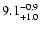 $\rm 9.1^{-0.9}_{+1.0}$