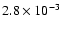 $2.8 \times 10^{-3}$