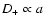 $D_+\propto a$