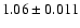 $1.06\pm0.011$