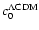 $c_0^{\rm\Lambda CDM}$