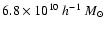 $6.8\times10^{10}~h^{-1}~M_\odot$