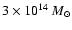 $3\times10^{14}~M_\odot$