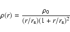 \begin{displaymath}\rho(r) = \frac{\rho_0}{(r/r_{\rm s})(1+r/r_{\rm s})^2}
\end{displaymath}