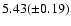 $5.43(\pm 0.19)$