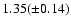 $1.35(\pm 0.14)$