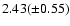 $2.43(\pm 0.55)$
