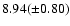 $8.94(\pm 0.80)$