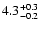 $\rm 4.3_{-0.2}^{+0.3}$
