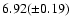$6.92(\pm 0.19)$