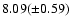 $8.09(\pm 0.59)$
