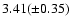 $3.41(\pm 0.35)$